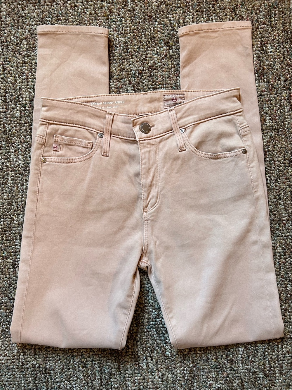 AG Adriano Goldschmied Farrah Skinny Ankle Pants in Blush